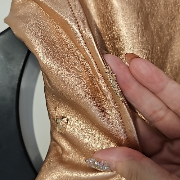DISNEY Maleficent Sleeping Beauty rose gold faux leather jacket Med.see photos - Picture 11 of 16
